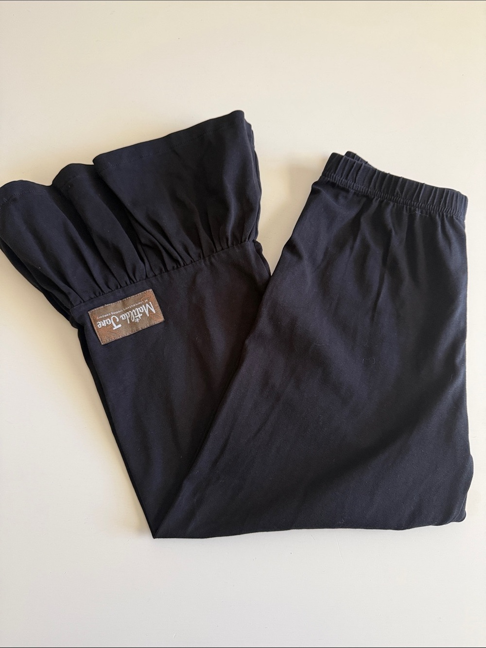 Matilda Jane Black Big Ruffles Girls Casual Bell Bottom Pants Sz 8 NWT